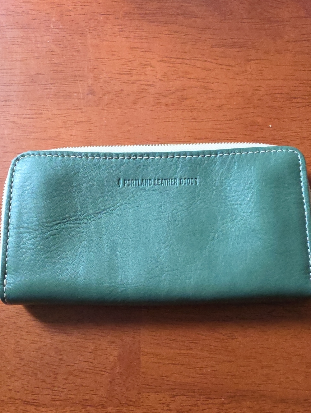 Portland Leather Goods Large Accordion Zip Wallet - Eucalyptus